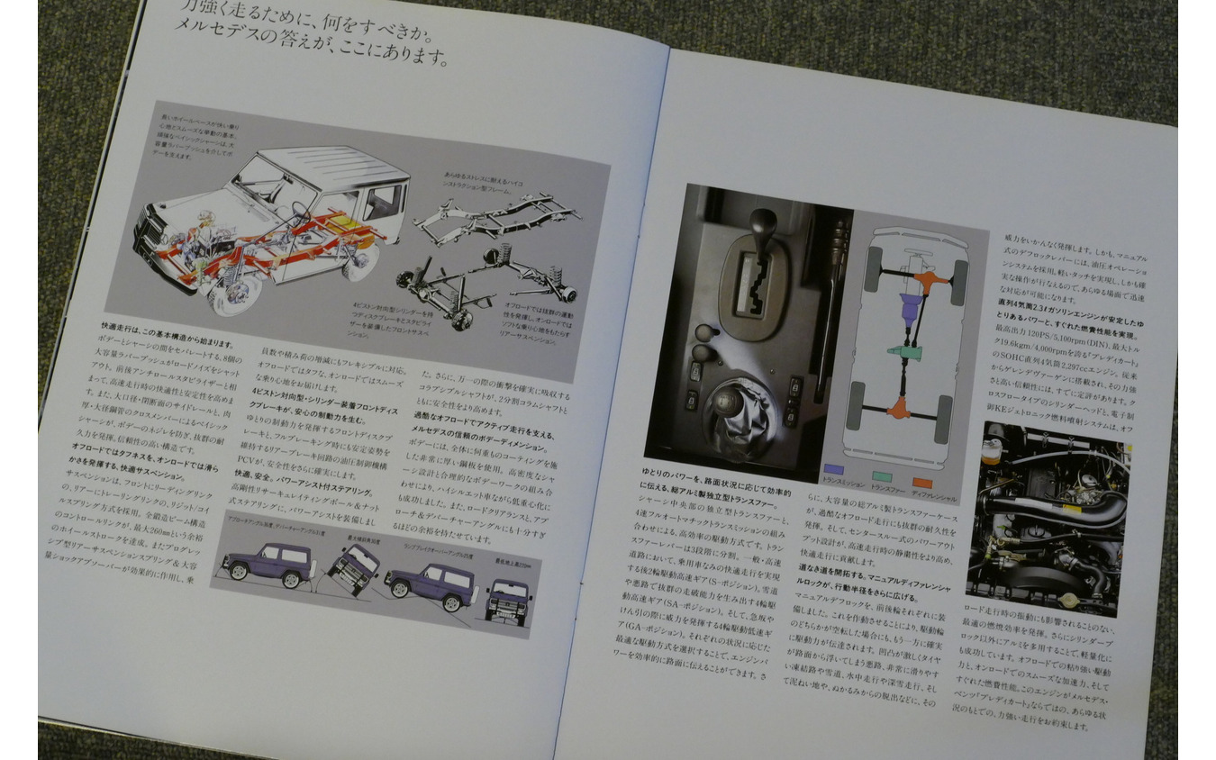 メルセデスベンツ ゲレンデヴァーゲン(Gクラス)1990年当時のカタログ