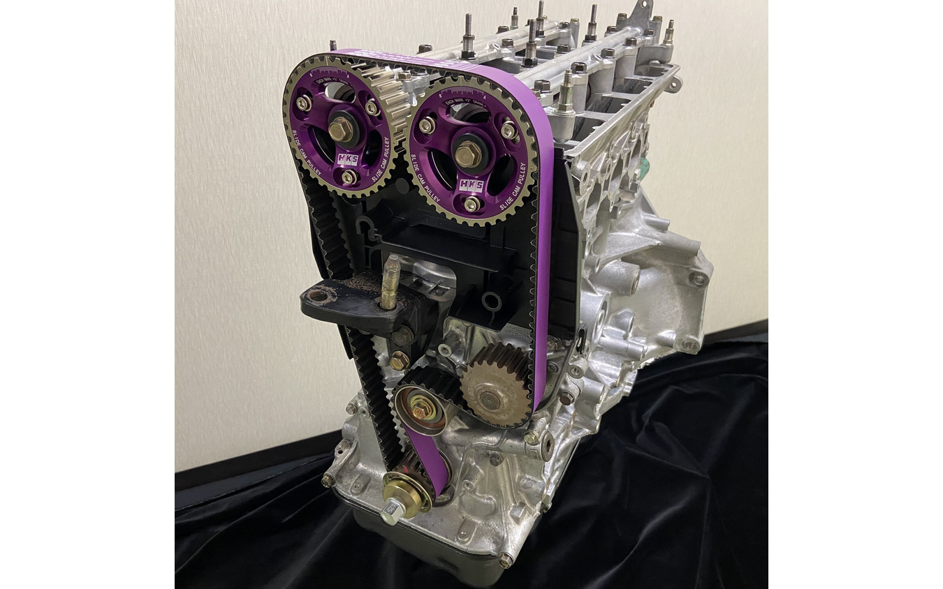 HKSのホンダB型エンジン用「スライドカムプーリー」