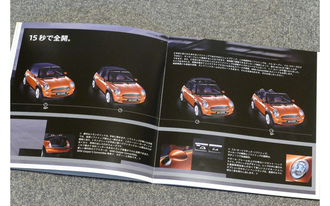 MINIコンバーチブル(R52)当時のカタログ