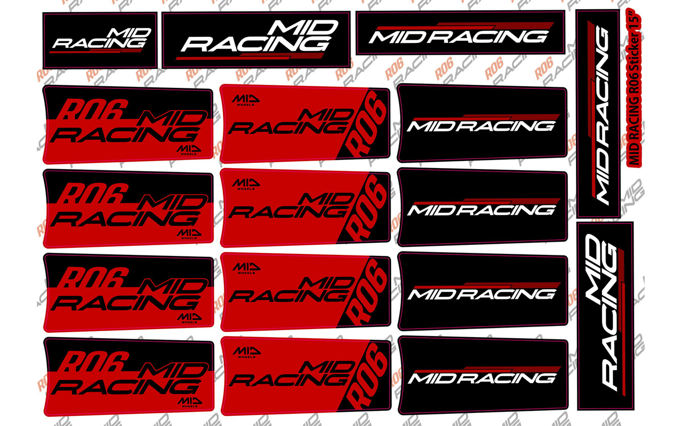 MID RACING R06 付属ステッカーセット