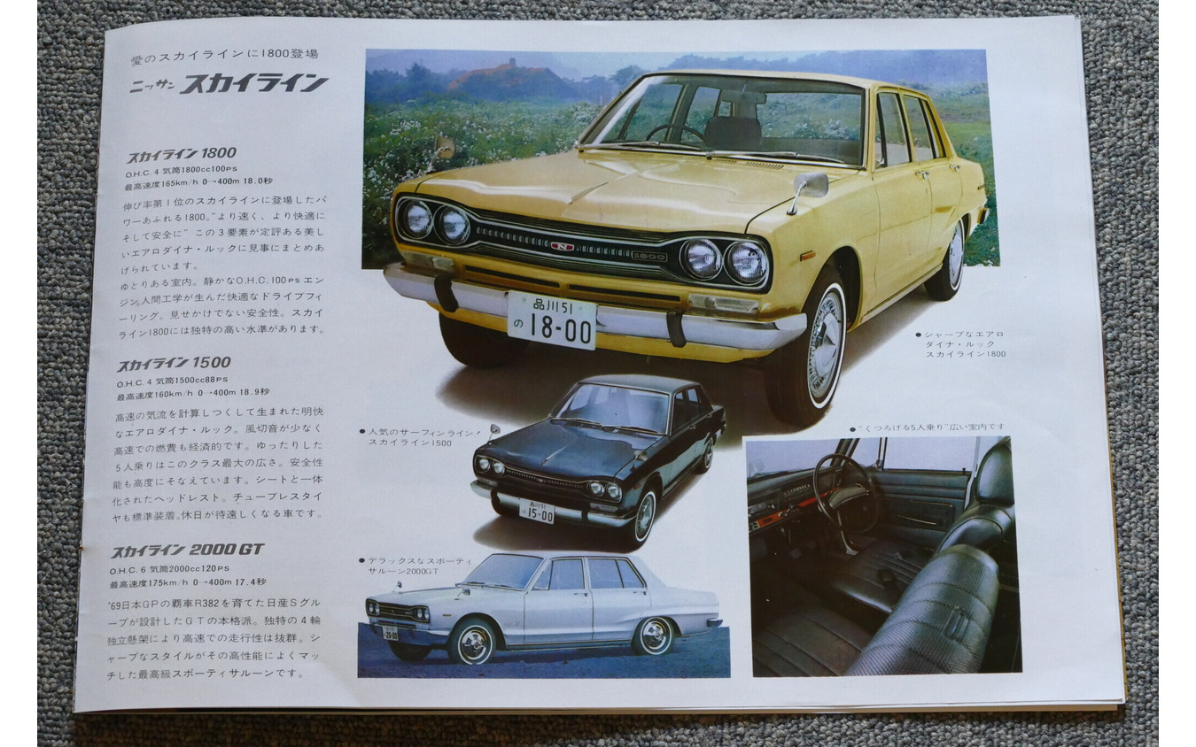 1969年の日産車(スカイライン)