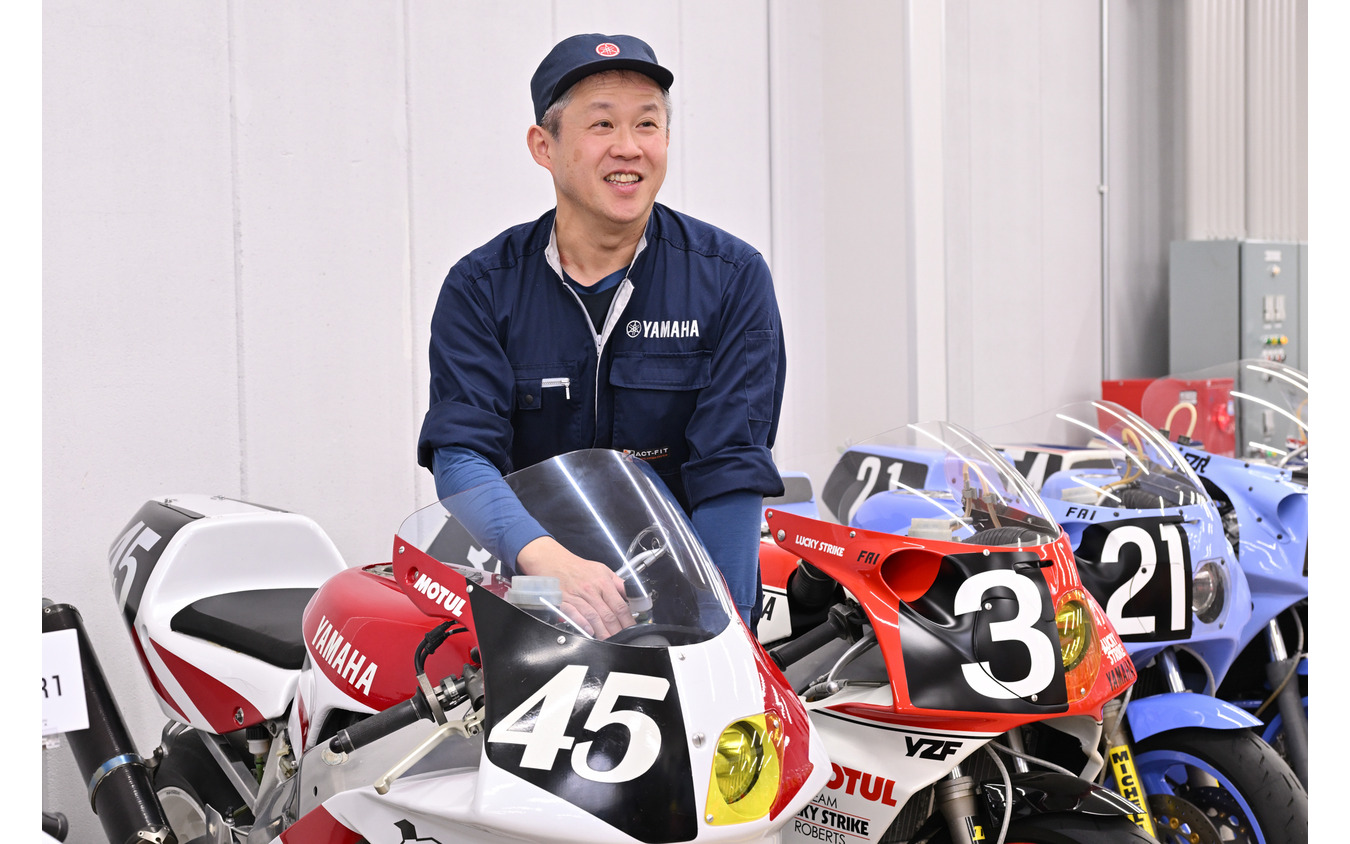 芳賀紀行選手が走った『YZF-R7』や『YZF-R1』を手がけたいと話した石井聡さん