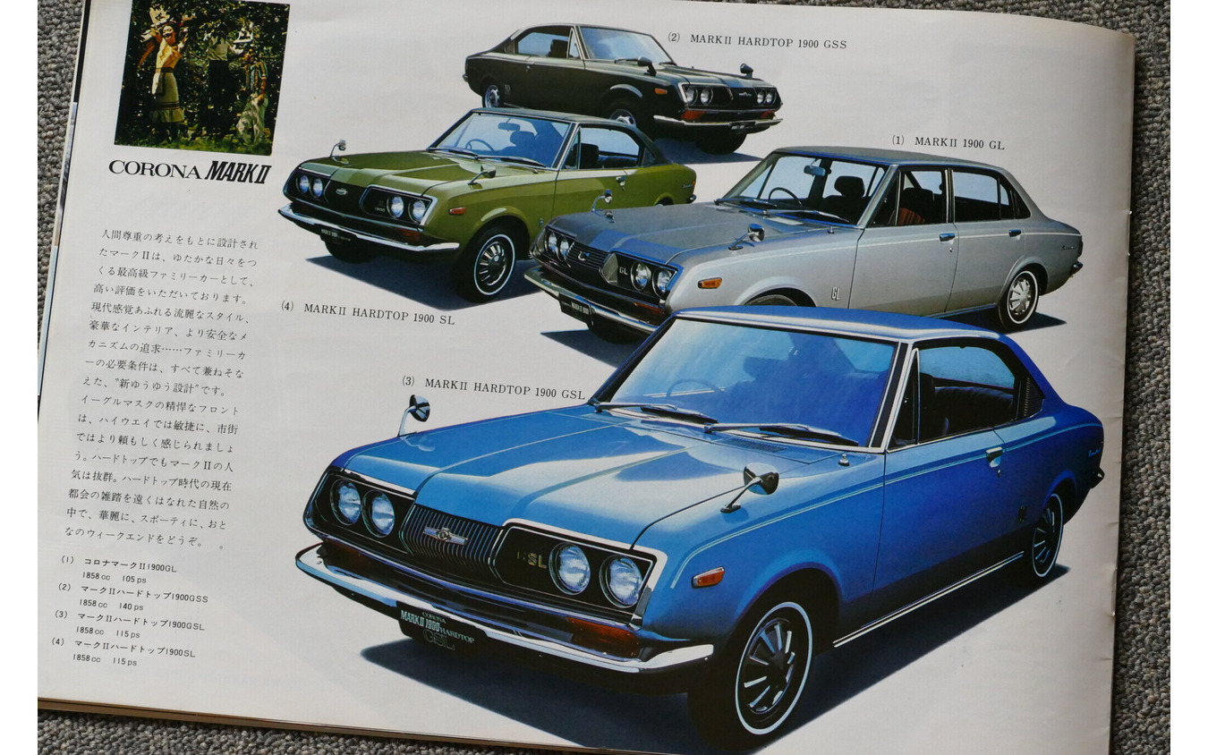 1971年のトヨタ車(コロナマークII)