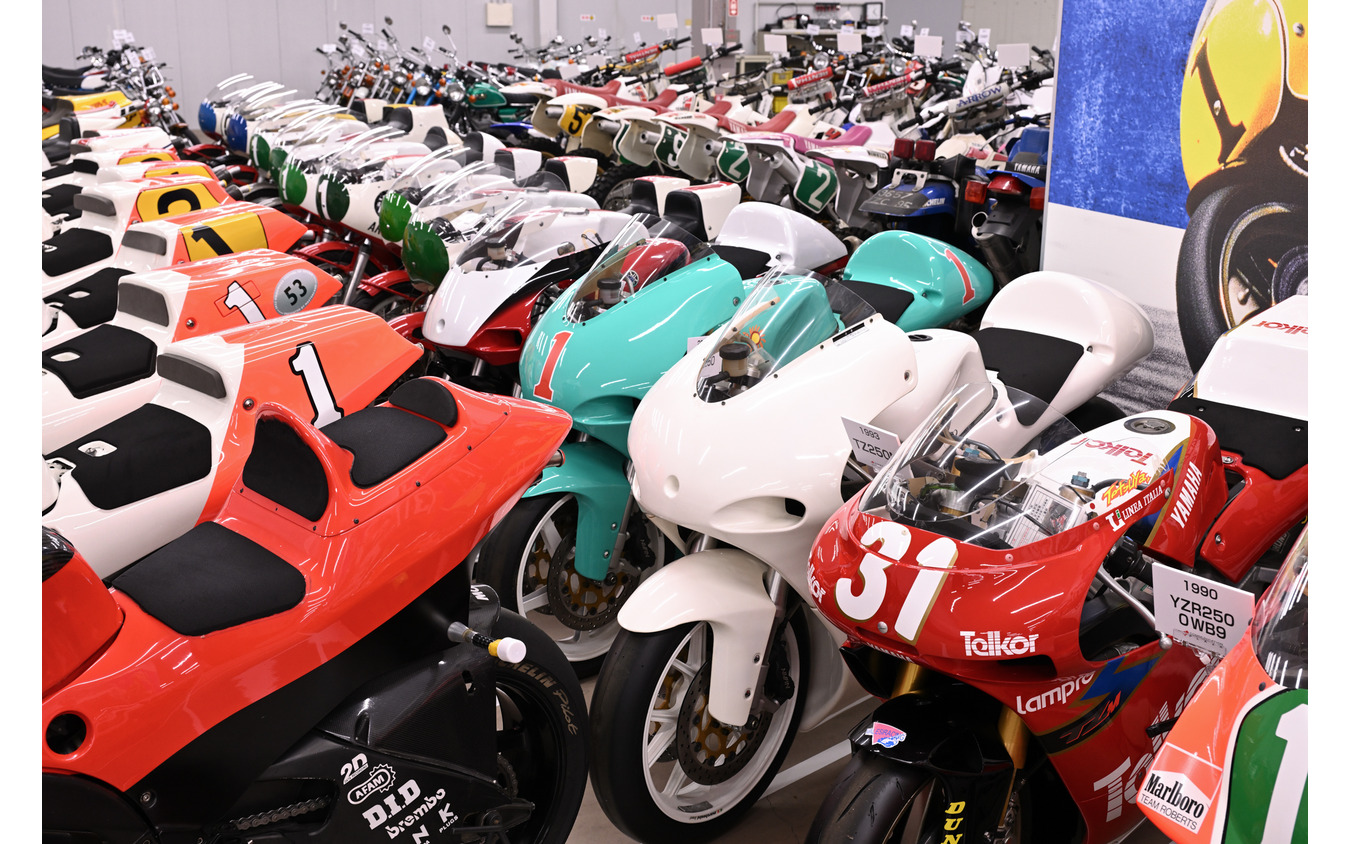 ヤマハ発動機 豊岡技術センターでレストアされる車両
