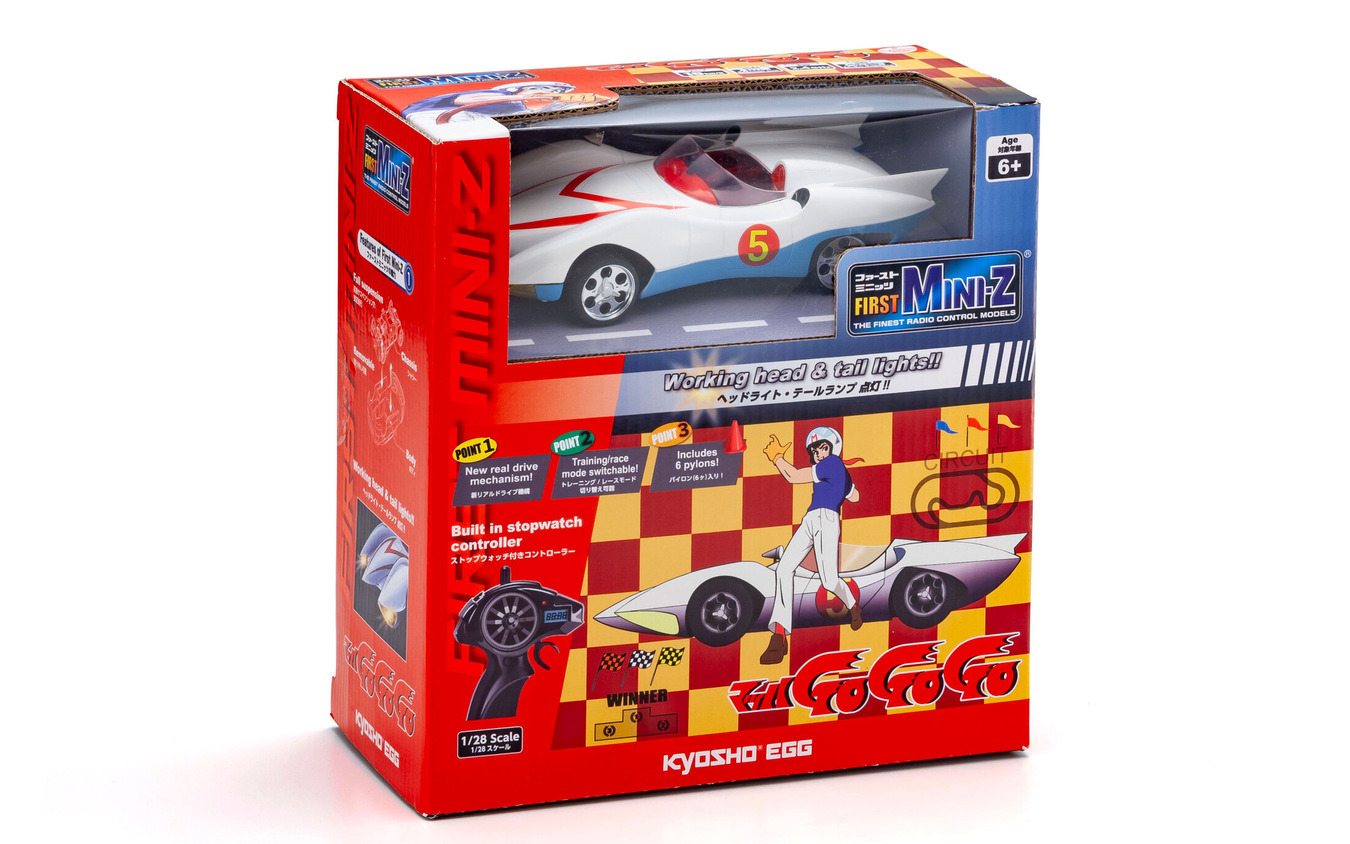 「京商エッグ」の手のひらサイズのトイラジ「FIRST MINI-Z マッハGoGoGo」