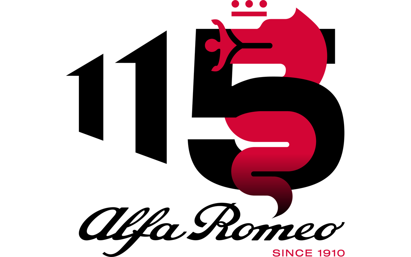 アルファロメオ創立115周年の記念ロゴ
