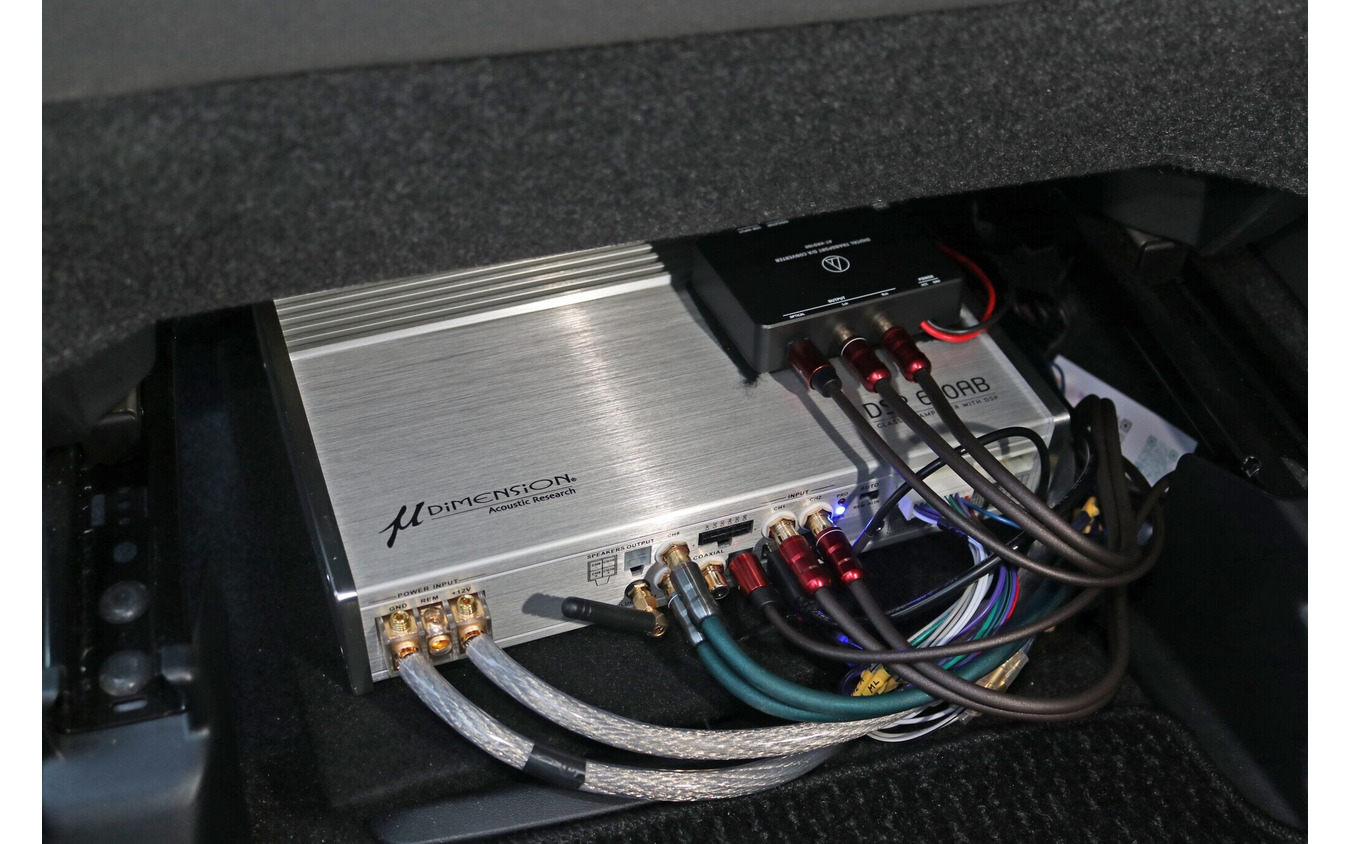 DSPによる調整スキルを高めるために導入したのがミューディメンションのDSP610AB、多彩な調整機能を試し中だ。
