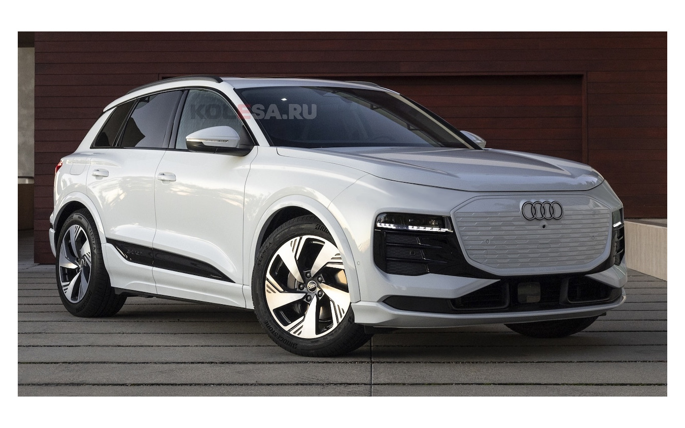アウディ Q6 e-tron シングルヘッドライト仕様の想像CG