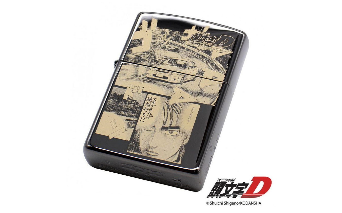 『頭文字D』の名シーンを精密にレーザー刻印したZIPPOライター