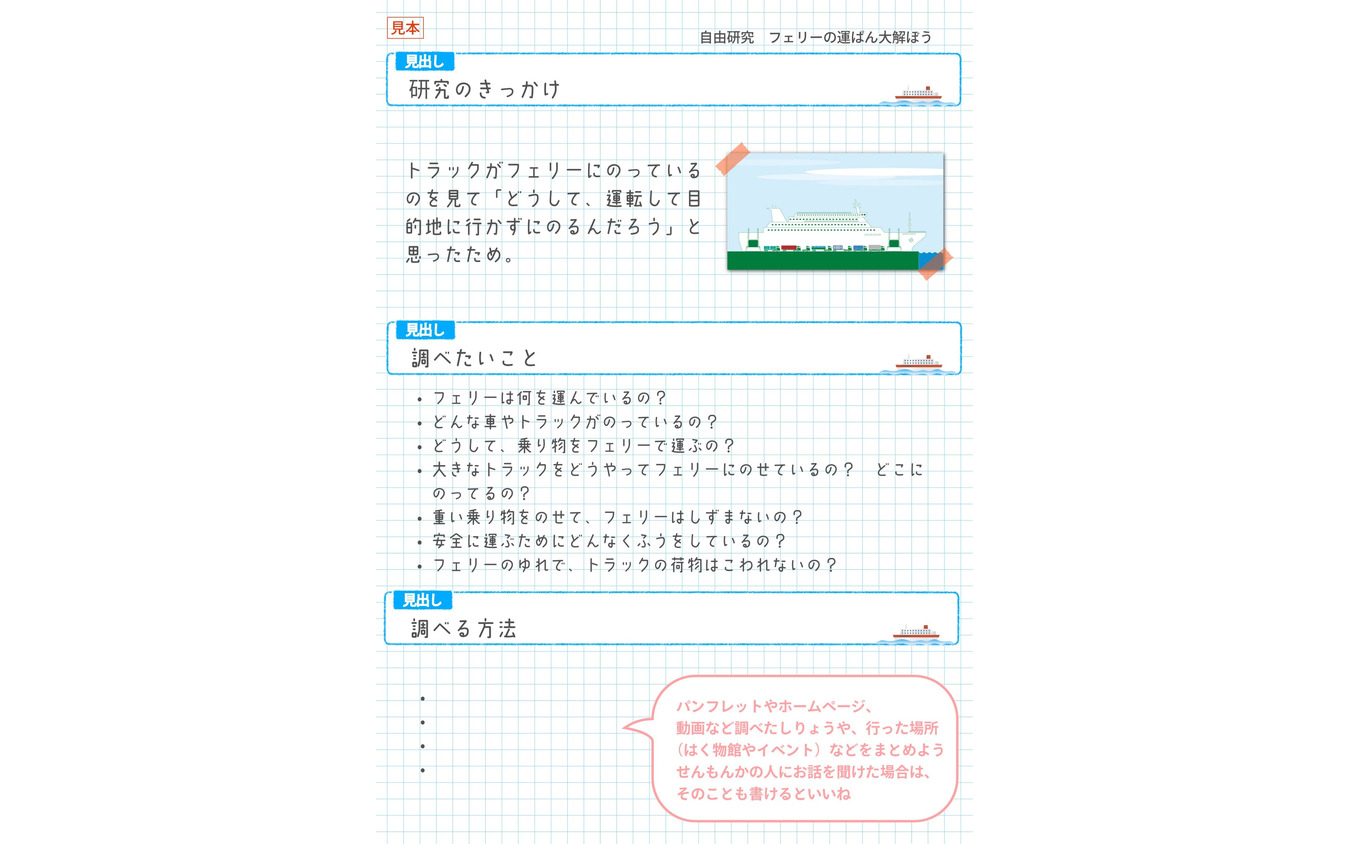 さんふらわあで自由研究