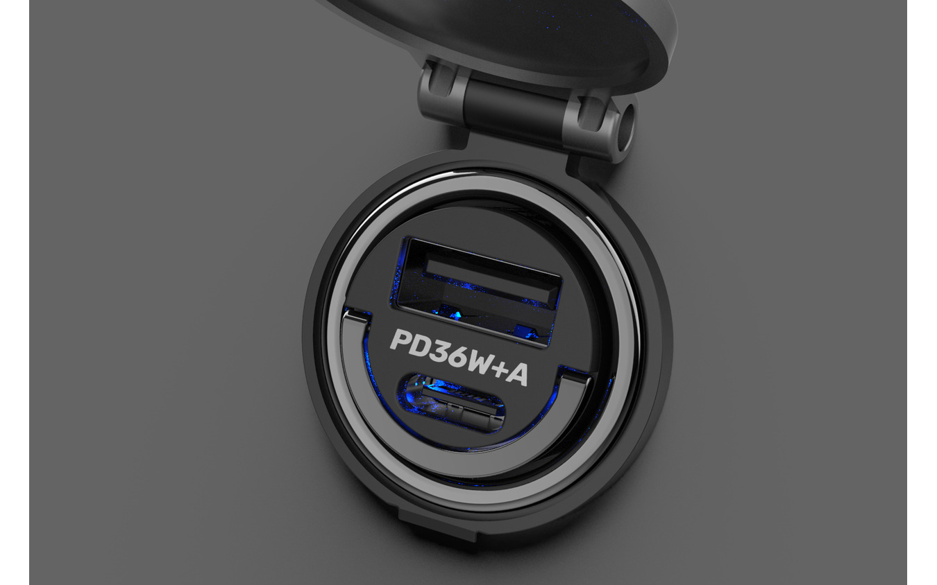 Kashimura・DC-PD36W USB 2ポート 自動判定 コンパクト(DC-071)