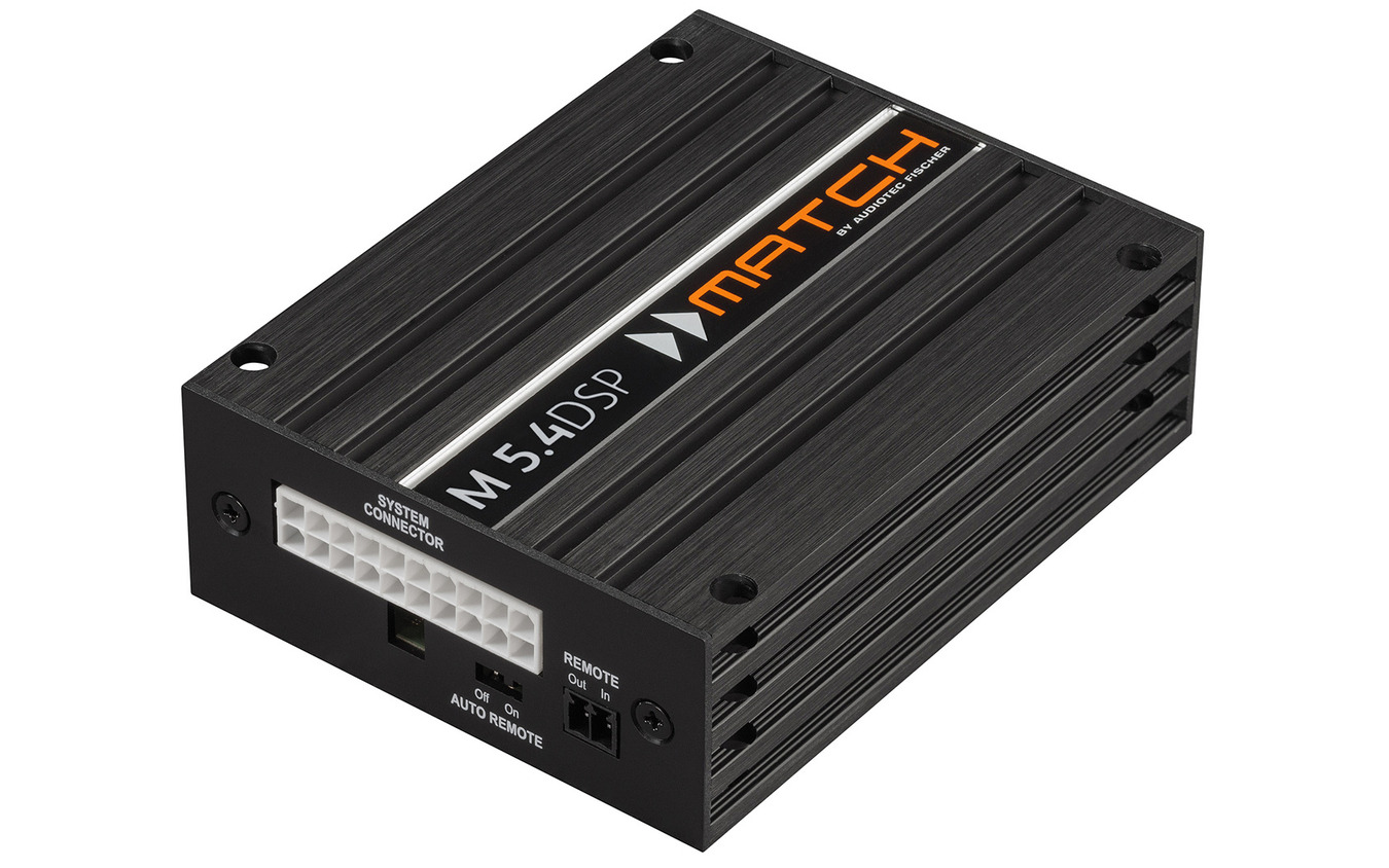 パワーアンプ内蔵DSPの一例(マッチ・M-5.4DSP)。