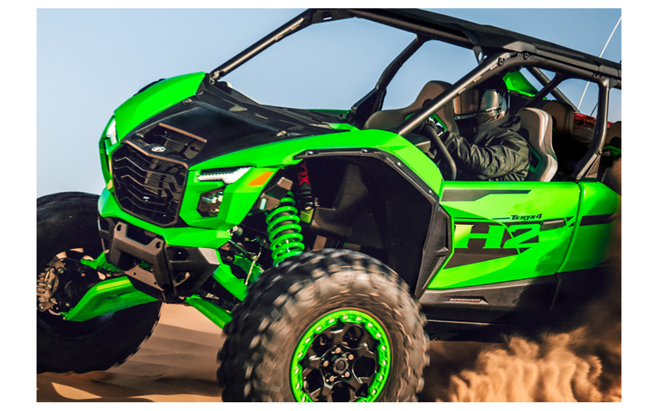 『Ninja H2』のスーパーチャージドエンジンを搭載するカワサキ TERYX4 H2 DELUXE