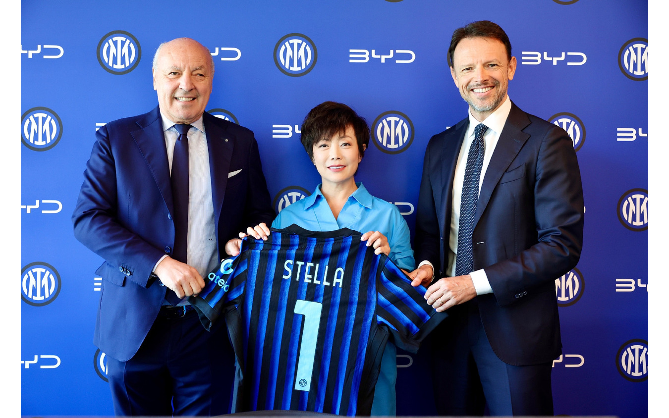 BYDがFCインテルナツィオナーレ・ミラノと今後3シーズンのグローバル戦略的パートナーシップを締結