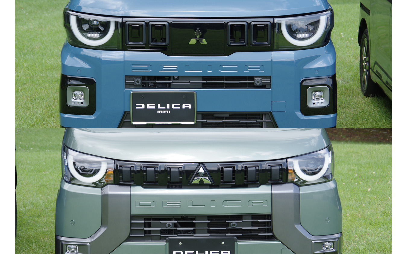 三菱 デリカミニ 新型(上)と従来型(下)
