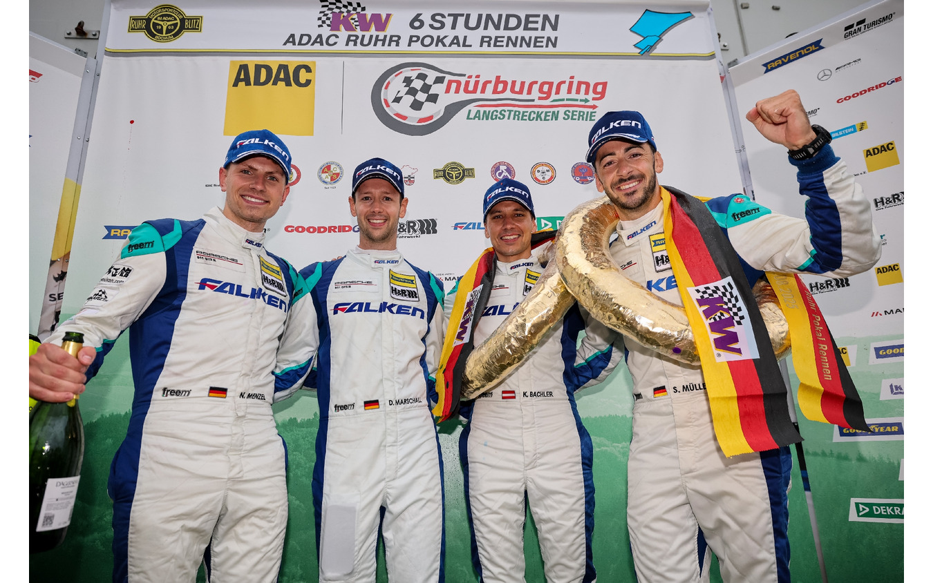 ファルケンタイヤ装着のポルシェ『911 GT3R』がニュルブルクリンク耐久シリーズ第6戦を制す