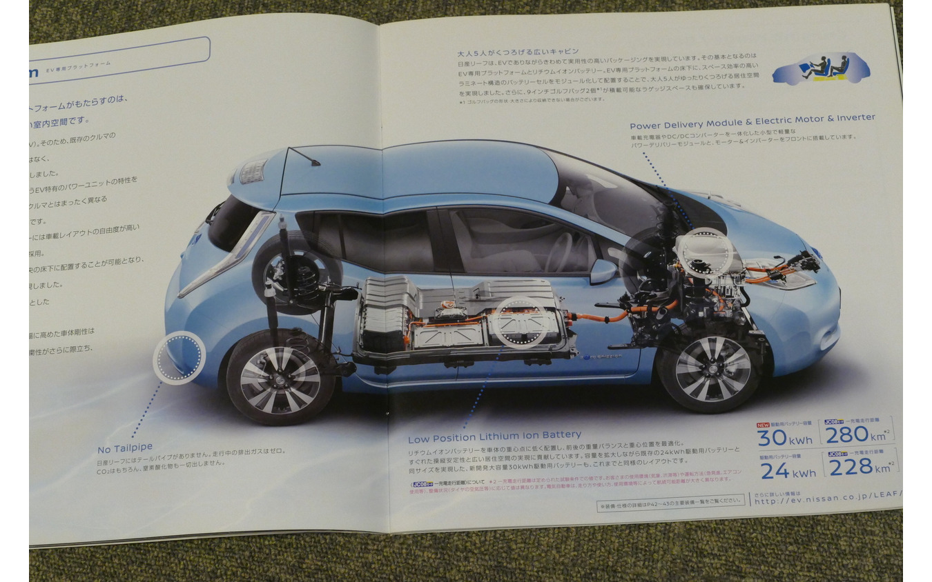 日産 リーフ（初代）当時のカタログ