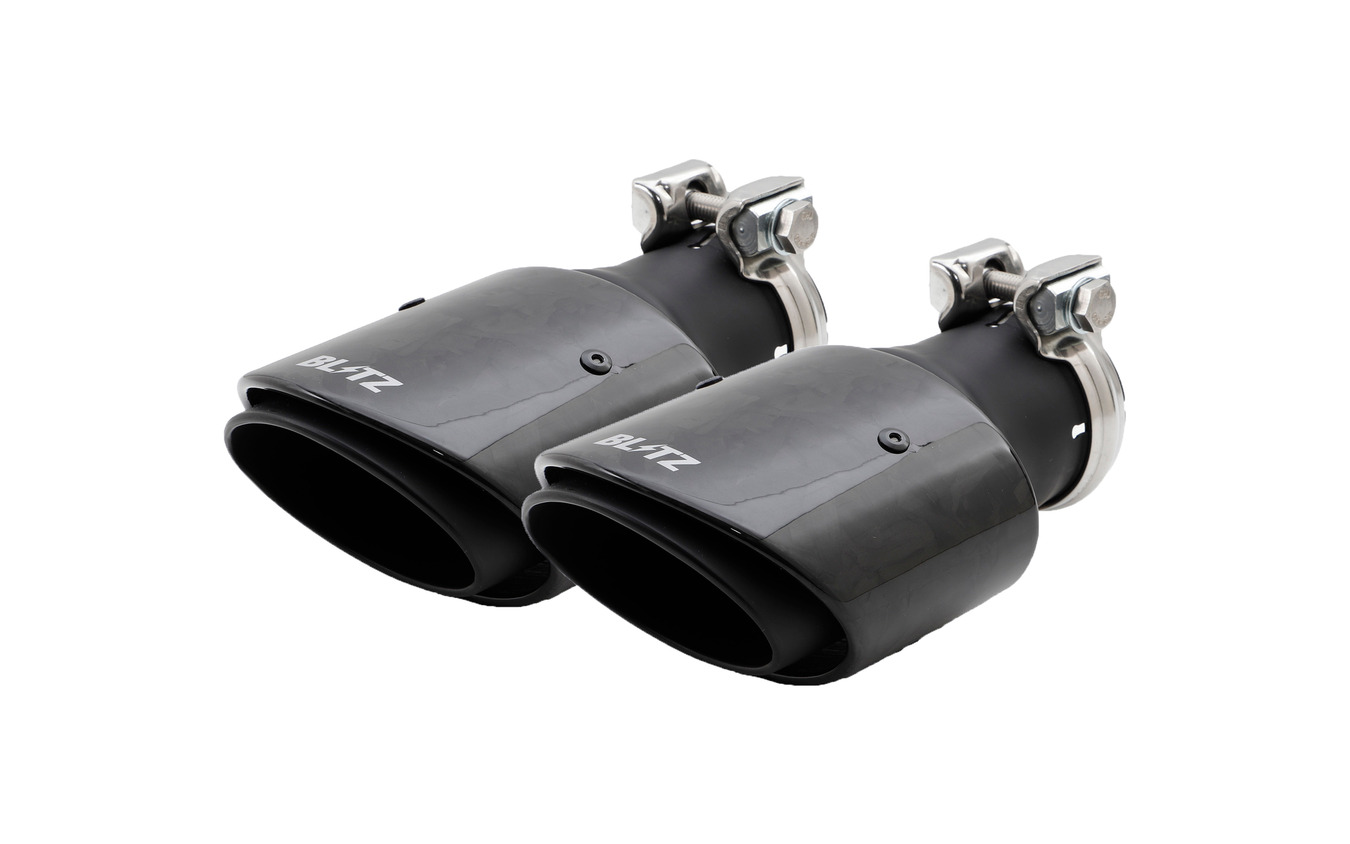 ブリッツ ニュルスペック・カスタムエディション 交換用Φ108オーバルのテールパーツ フォージドカーボンテール（FC）