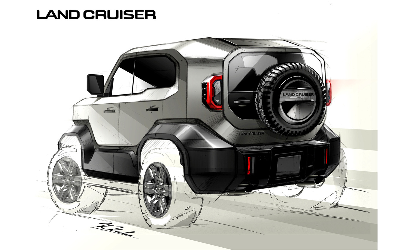 トヨタ ランドクルーザーFJのデザインスケッチ