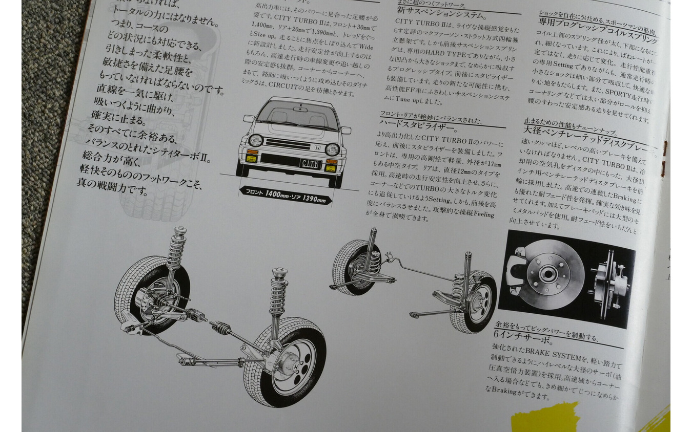 ホンダ・シティターボII 当時のカタログ