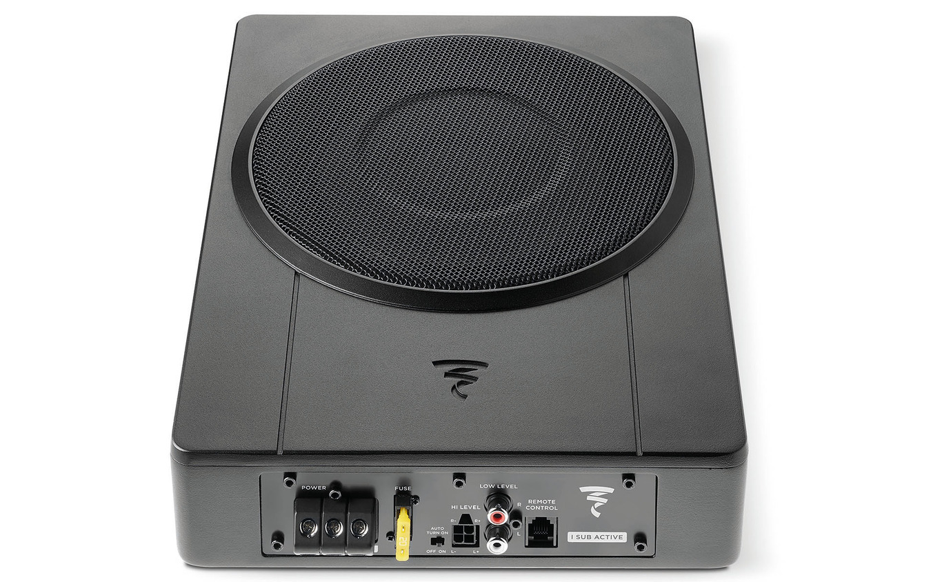 「小型・薄型のパワードサブウーファー」の一例（フォーカル・iSUB ACTIVE）。