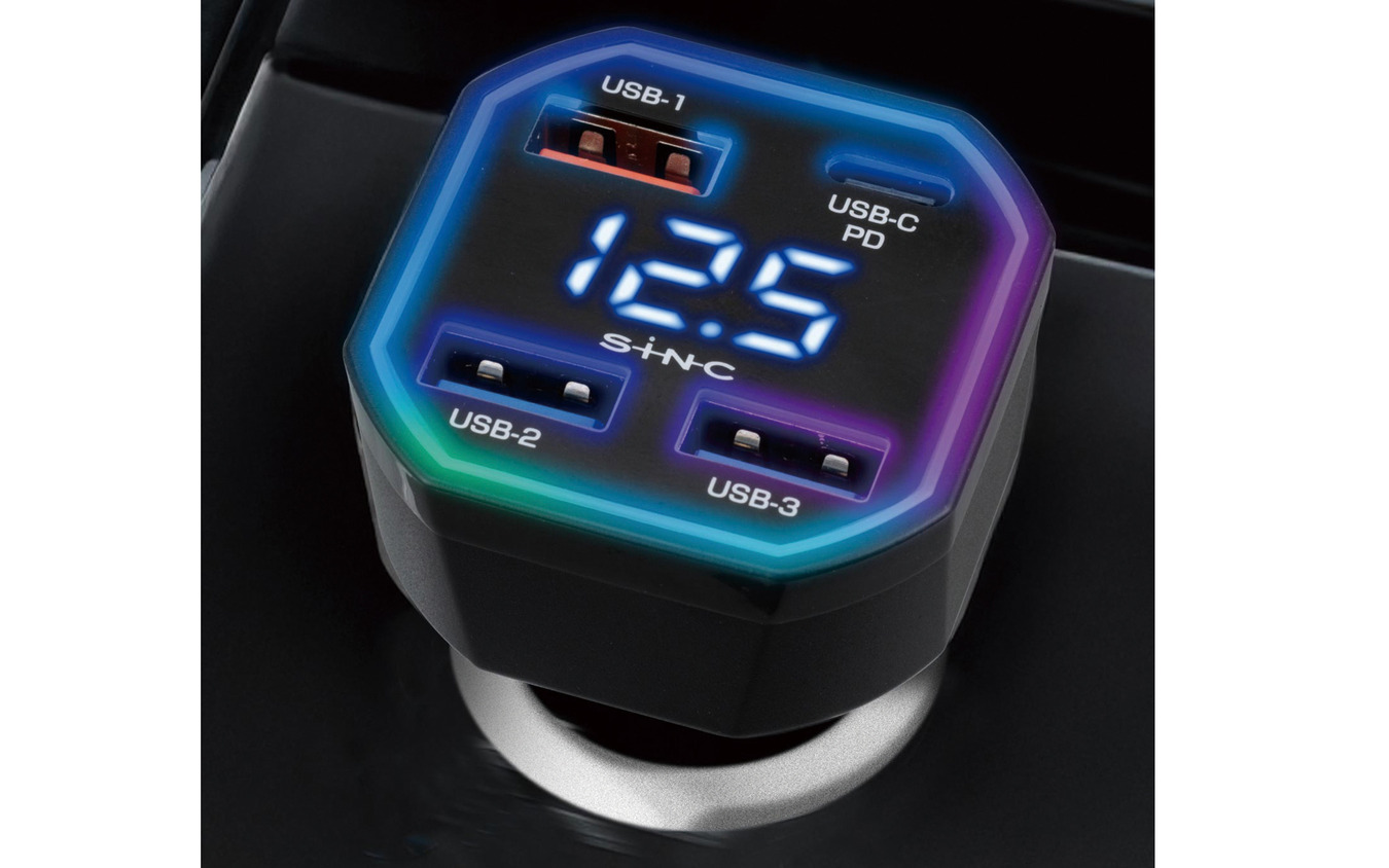 SEIWA・DC/USBレインボーパワープラグC1A3（F359）