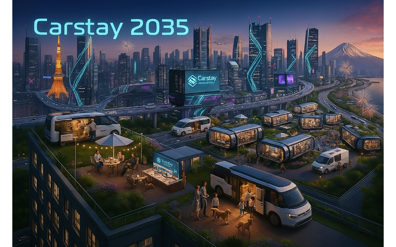 Carstayがイメージする2035年の動くことが“可”能な“動産”「可動産（かどうさん）」がベースの社会