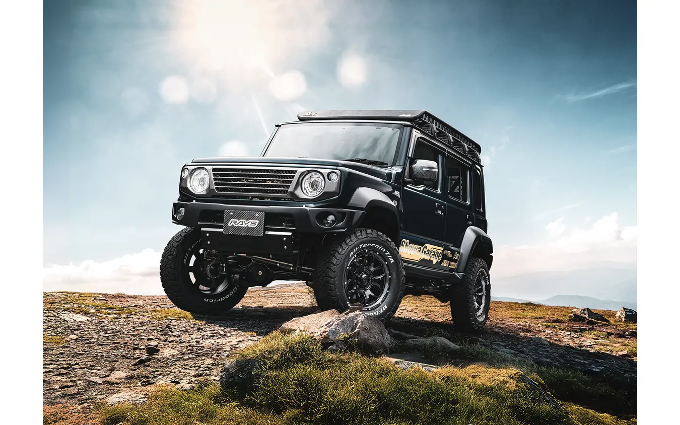 RAYS TEAM DAYTONA F6 boost（セミグロスブラック）× SUZUKI ジムニーノマド