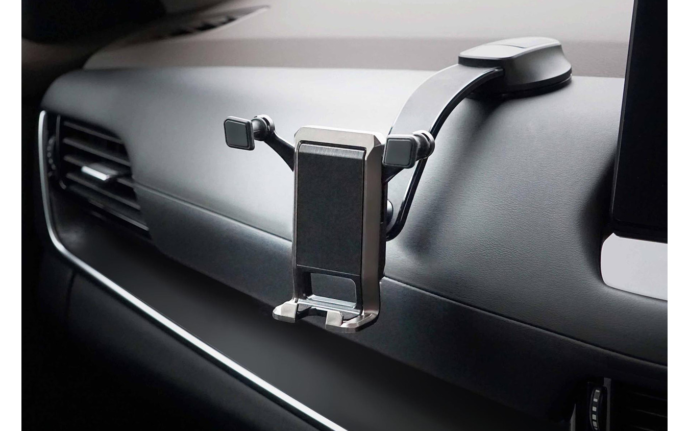 Kashimura・自重式スマホホルダー ローアングル吸盤取り付け（AT-106）