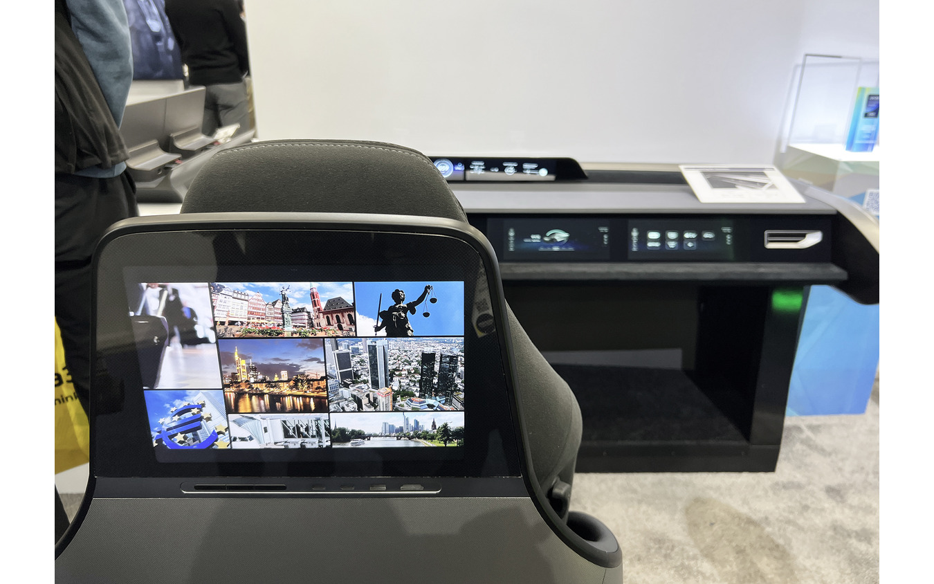 シートバックに備えたディスプレイを周辺内装と一体化する「車載ディスプレイ用加飾カバーガラス」