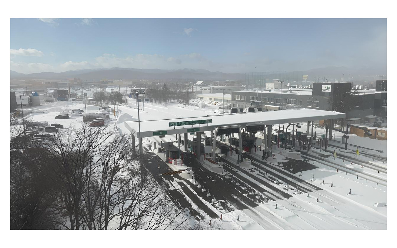 降雪で通行止めの高速道路（イメージ）