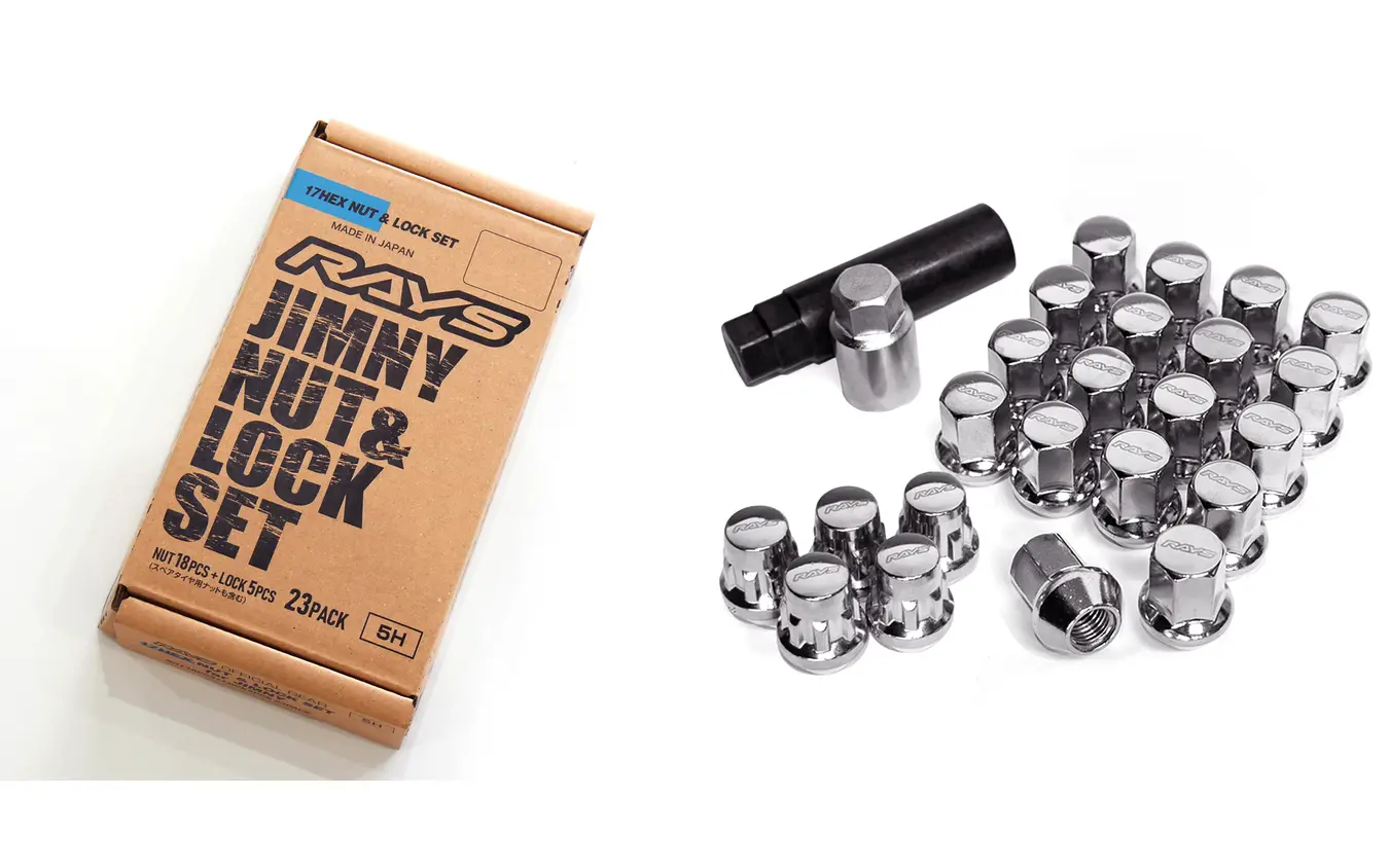 JIMNY専用17HEXナット＆ロックセット／クローム（¥11,550）