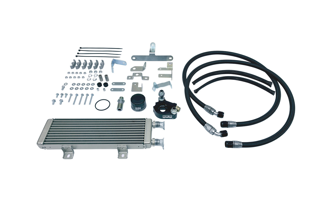 トヨタ『GRヤリス』用「オイルクーラーキット・ブラック」部品構成