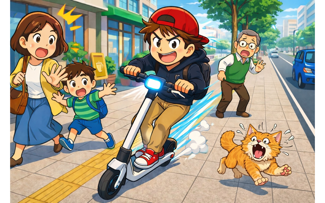 電動キックボードの危険行為