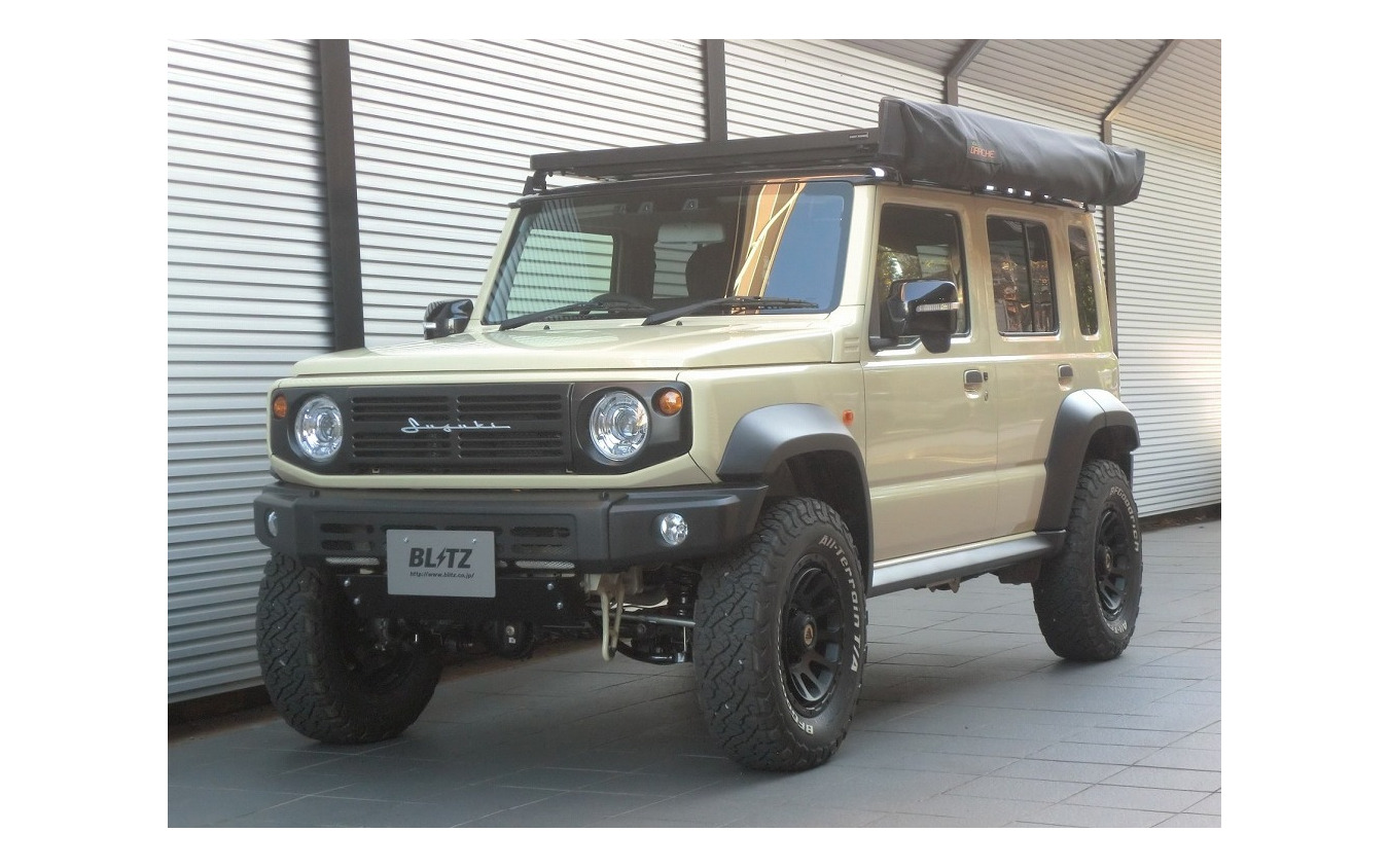 ブリッツ DAMPER ZZ-Rリフトアップモデル　ジムニーノマド装着例（基準車高：フロント 48mmアップ / リア 45mmアップ）