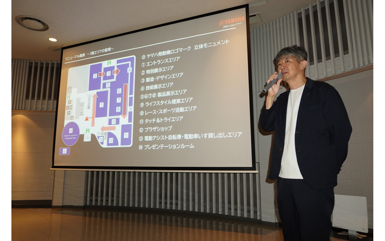 「1階エリアを整理し順路を明確化した」と説明する岩崎慎氏
