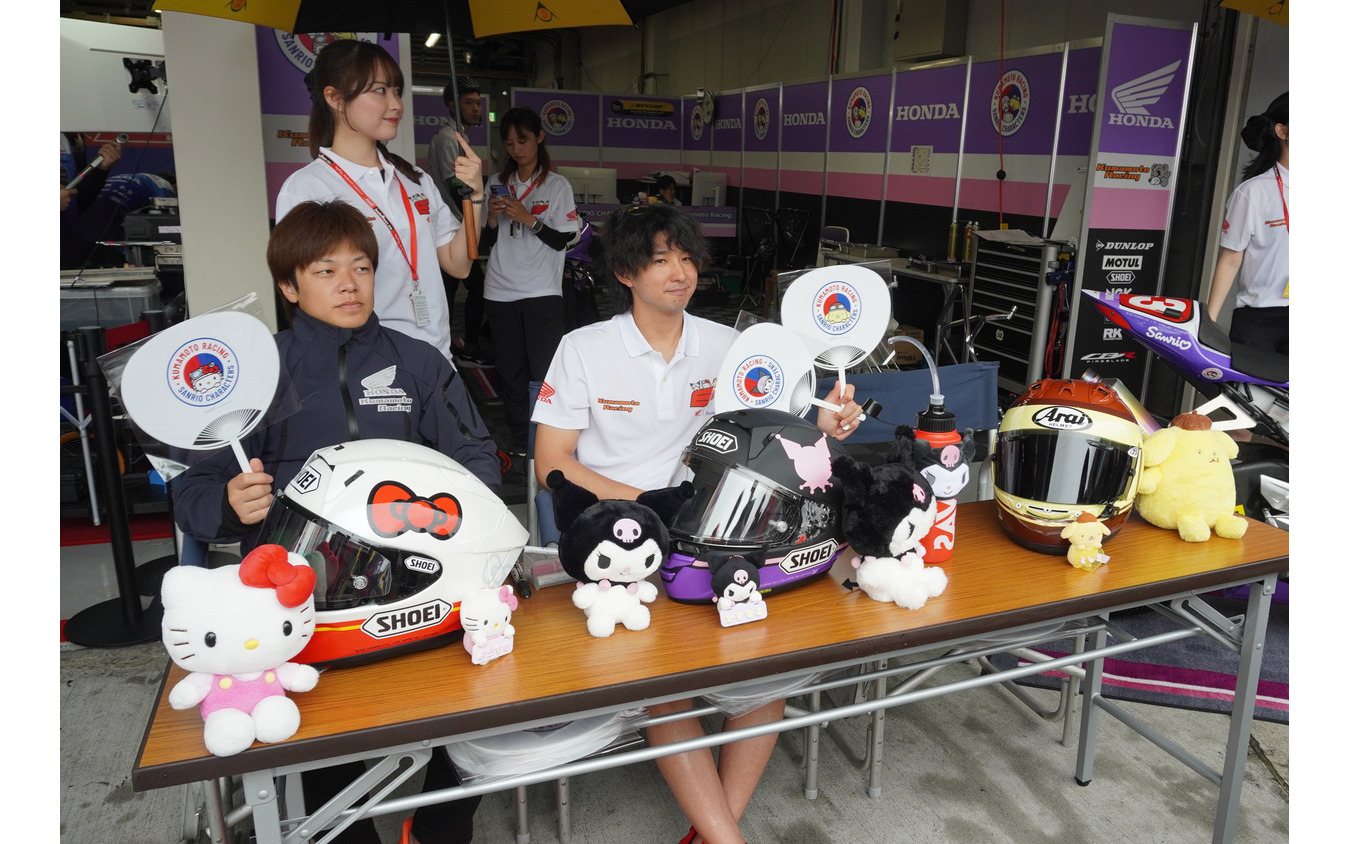 SANRIO CHARACTERS × Honda Kumamoto Racing 3選手のヘルメットもサンリオキャラ仕様に（鈴鹿8耐2026）