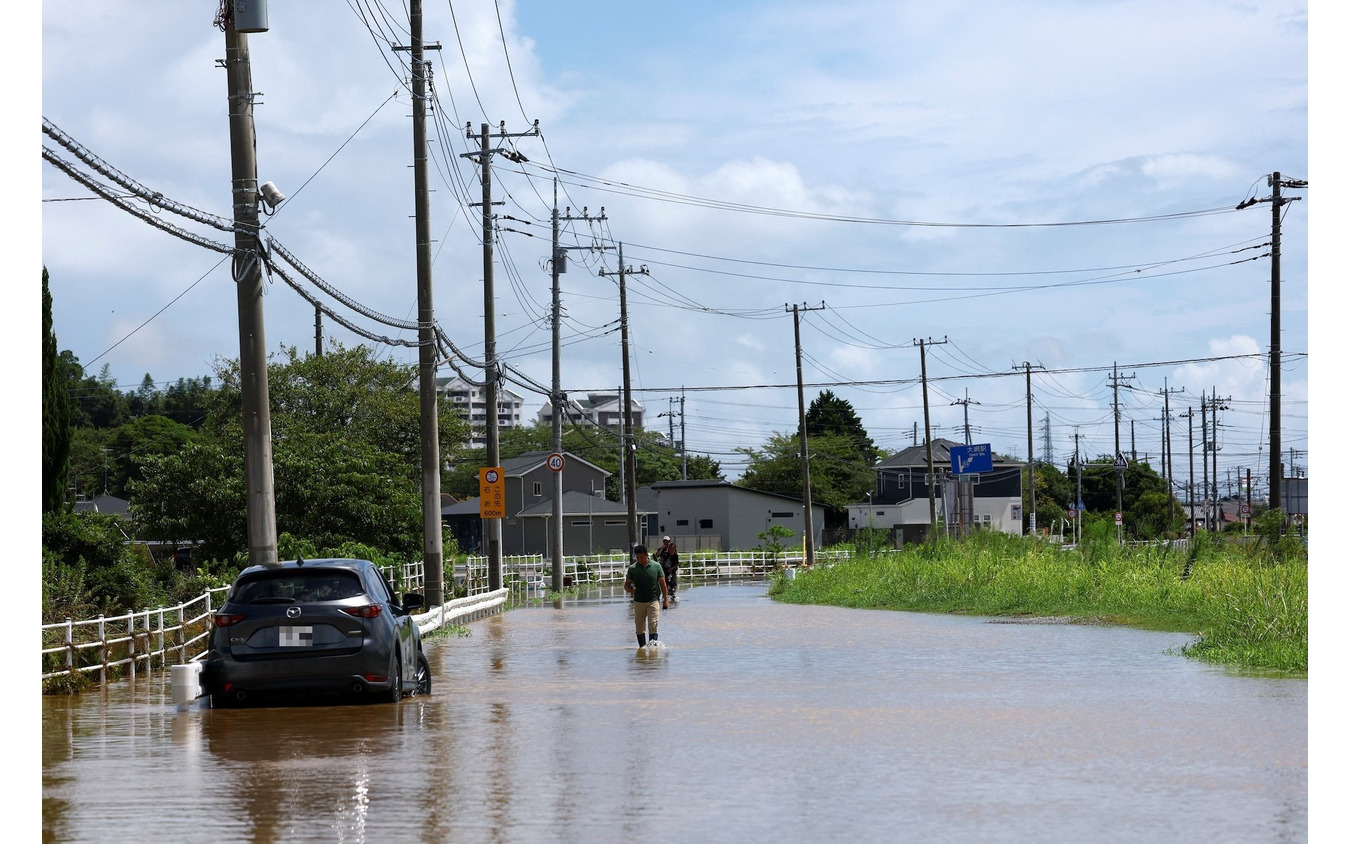 千葉県で記録的豪雨（8月14日、千葉県大網白里市）