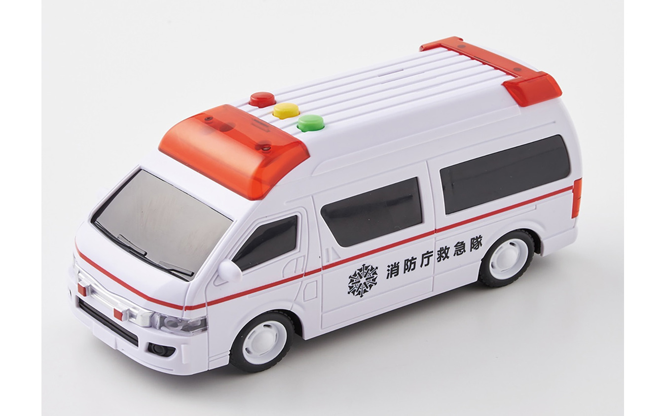 西松屋のPBブランド「SmartAngel」の「ミニリアルサウンド救急車」