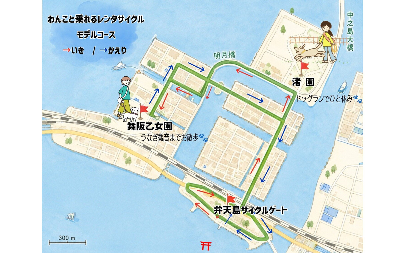 「わんこと乗れるレンタサイクル」実証事業