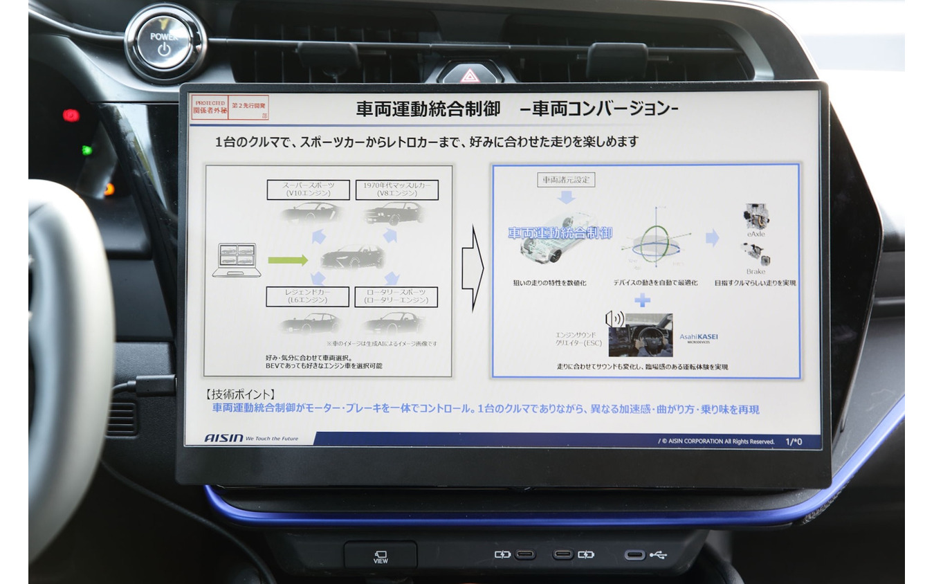 スポーツカーやレトロカーなど、好みの走りを楽しめる車両運動統合制御「コンバージョン」