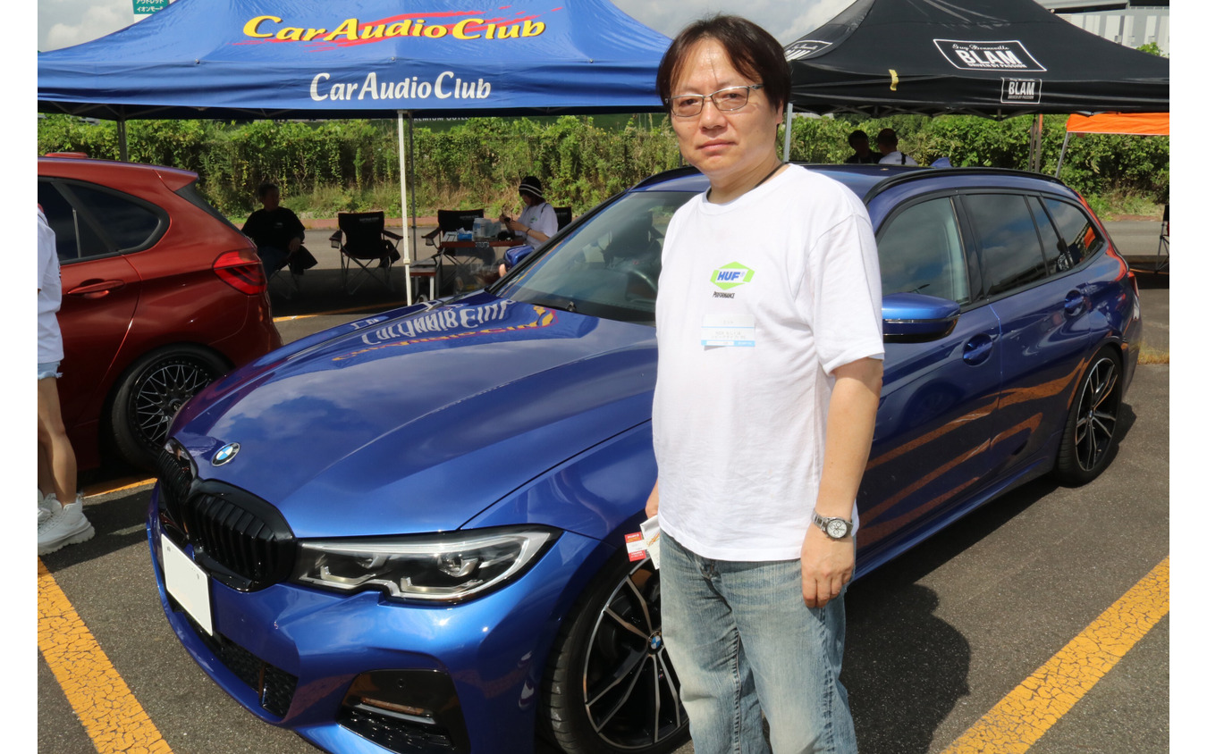 カーオーディオクラブデモカー BMW 3シリーズ ツーリングを試聴したミントさん