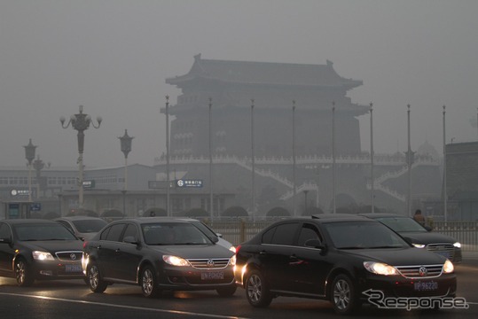 中国の渋滞と大気汚染（資料画像）