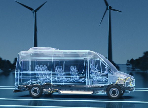 メルセデスベンツ、4列シートのEVミニバン開発中次世代の電動商用車向け車台を発表