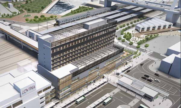 ホテルからのトレインビューも？消える青森駅東口駅舎跡に10階建て駅ビル　2024年度完成予定