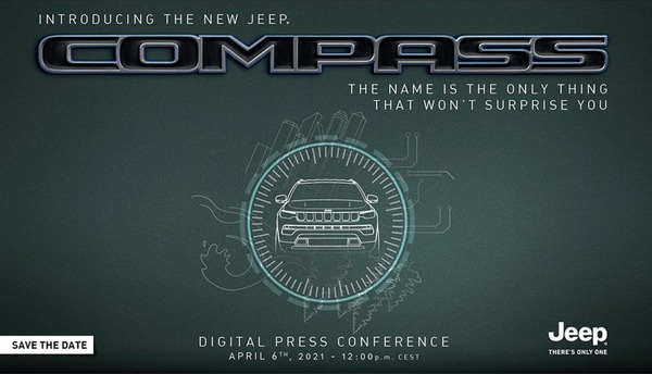 ジープの小型SUV、コンパス に改良新型　4月6日発表