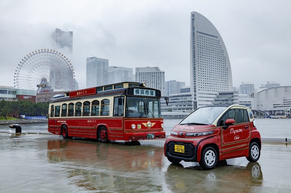 トヨタの超小型EV『C＋pod』、ショートタイムレンタカーとして横浜都心臨海部に登場