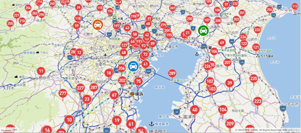 法人向けナビタイムAPI、地図APIをバージョンアップ数千個のマーカー表示対応など
