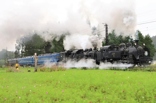 東武のC11 123、本線で初の重連運用…C11 207の後位に連結 9月19