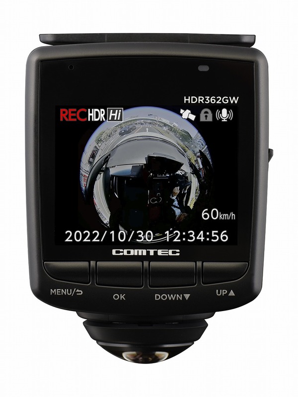 COMTEC 前後2カメラ 360°カメラ+リヤカメラ搭載 ドライブレコーダー…
